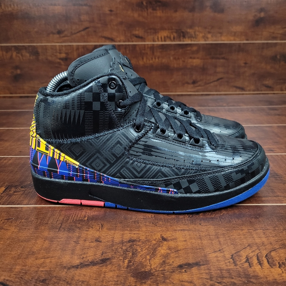 Nike Air Jordan 2 Retro Black History Month Sneakers Womens Size 7.5